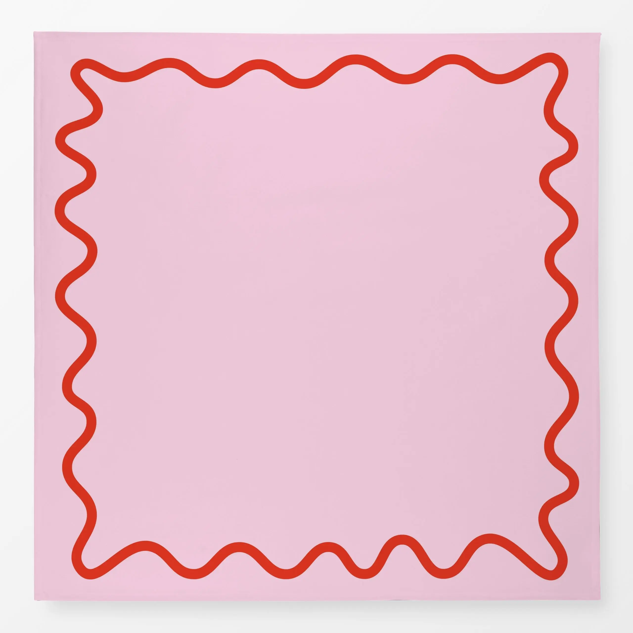 Tischdecke Wellenrand Rosa Rot, Spruch, Sommer, von textilwerk