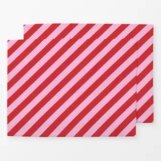 Tischset Streifen diagonal Pink Rot