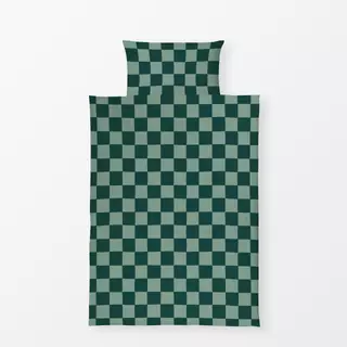 Bettwäsche Schachbrett grün