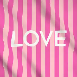 Meterware LOVE COLORFUL PINK