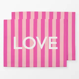 Tischset LOVE COLORFUL PINK