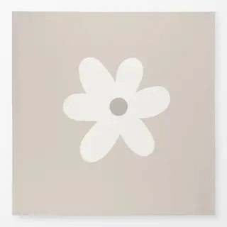 Tischdecke Blume beige