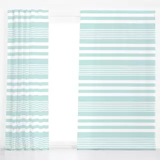 Dekovorhang Streifen helltürkis