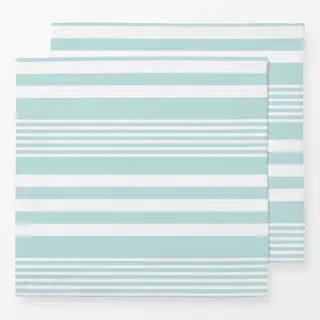 Servietten Streifen helltürkis