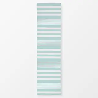 Tischläufer Streifen helltürkis