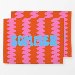 Tischset Sommer Wellenstreifen