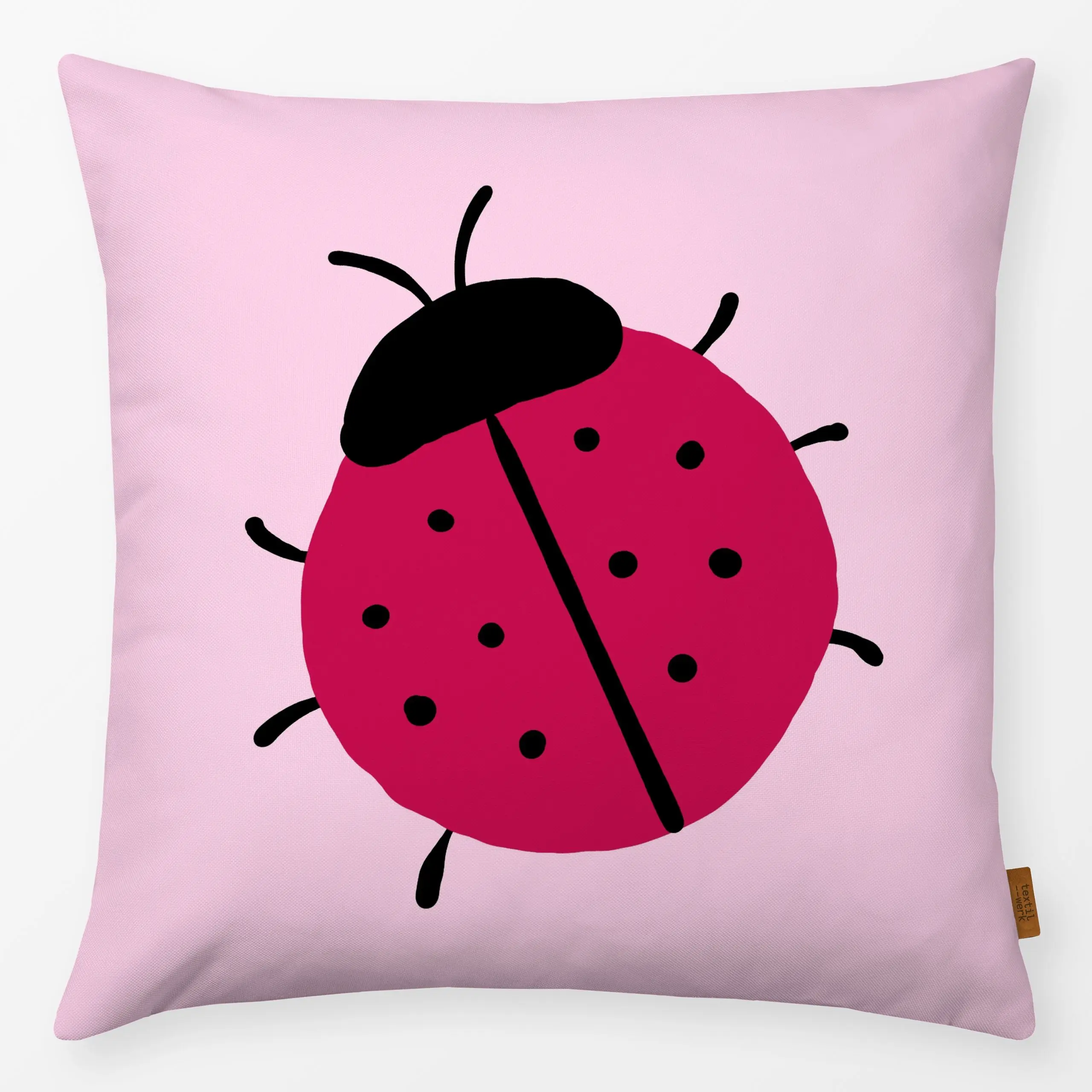 Kissen Marienkäfer Pink Rot Rosa - Frühling, Tiere - von „Monika Strigel"; Fruehling, MonikaStrigel, ladybug, Marienkaefer, ...