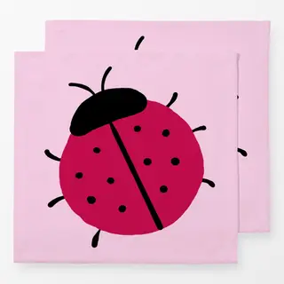 Servietten Marienkäfer Pink
