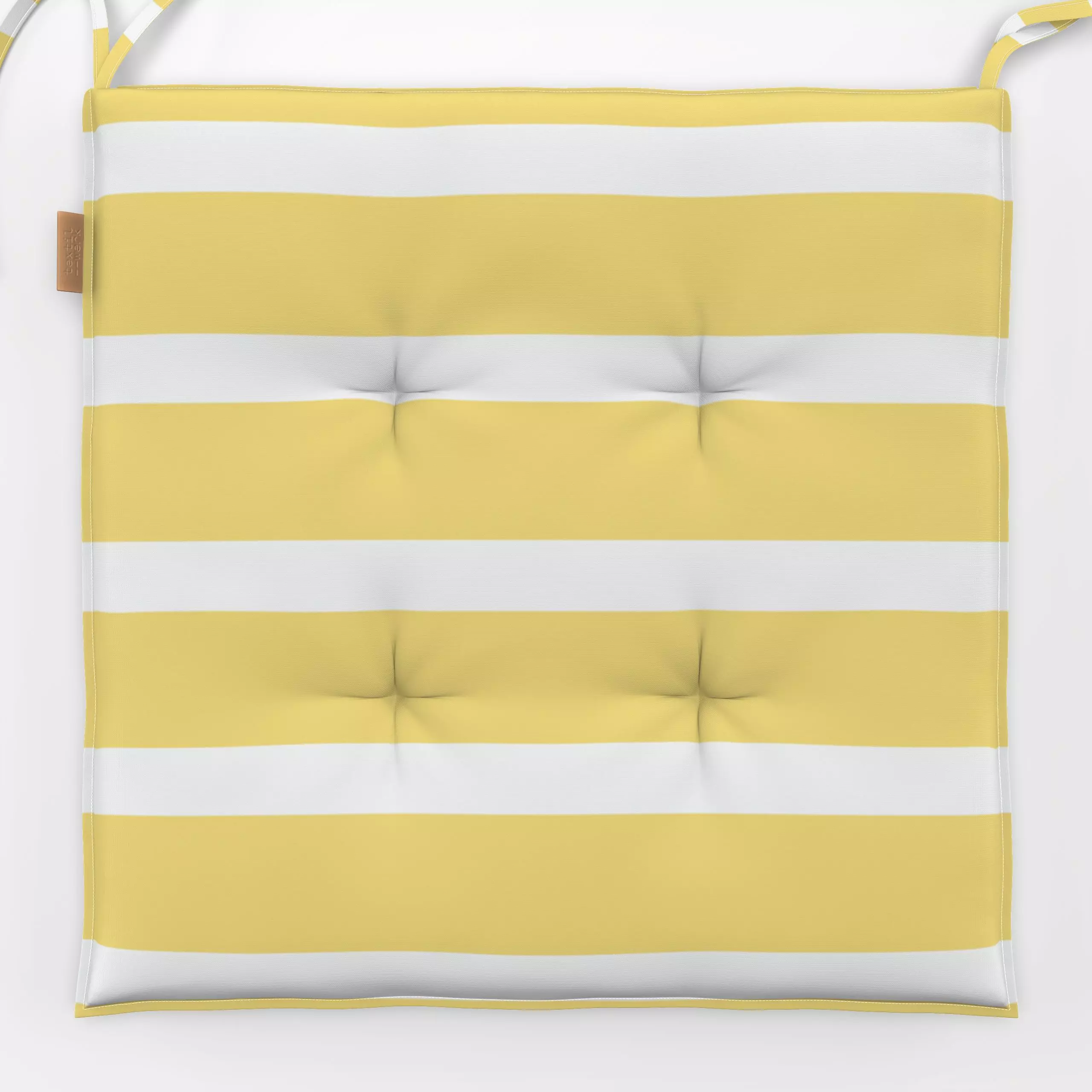Sitzkissen Streifen Sonnengelb - Sommer, Symbole & Muster - von „Uta Naumann"; boho, Streifen, Geometrisch, stripes, Bohemia...