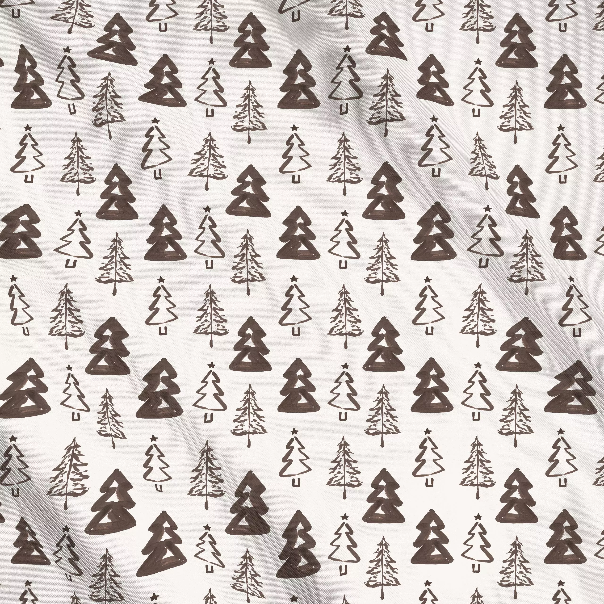 Meterware Allover Trees Umbra - Weihnachten, Anlässe - von „Kruth Design"; Muster, Bäume, Tannenbaum, Weihnachtsbaum, Weihna...