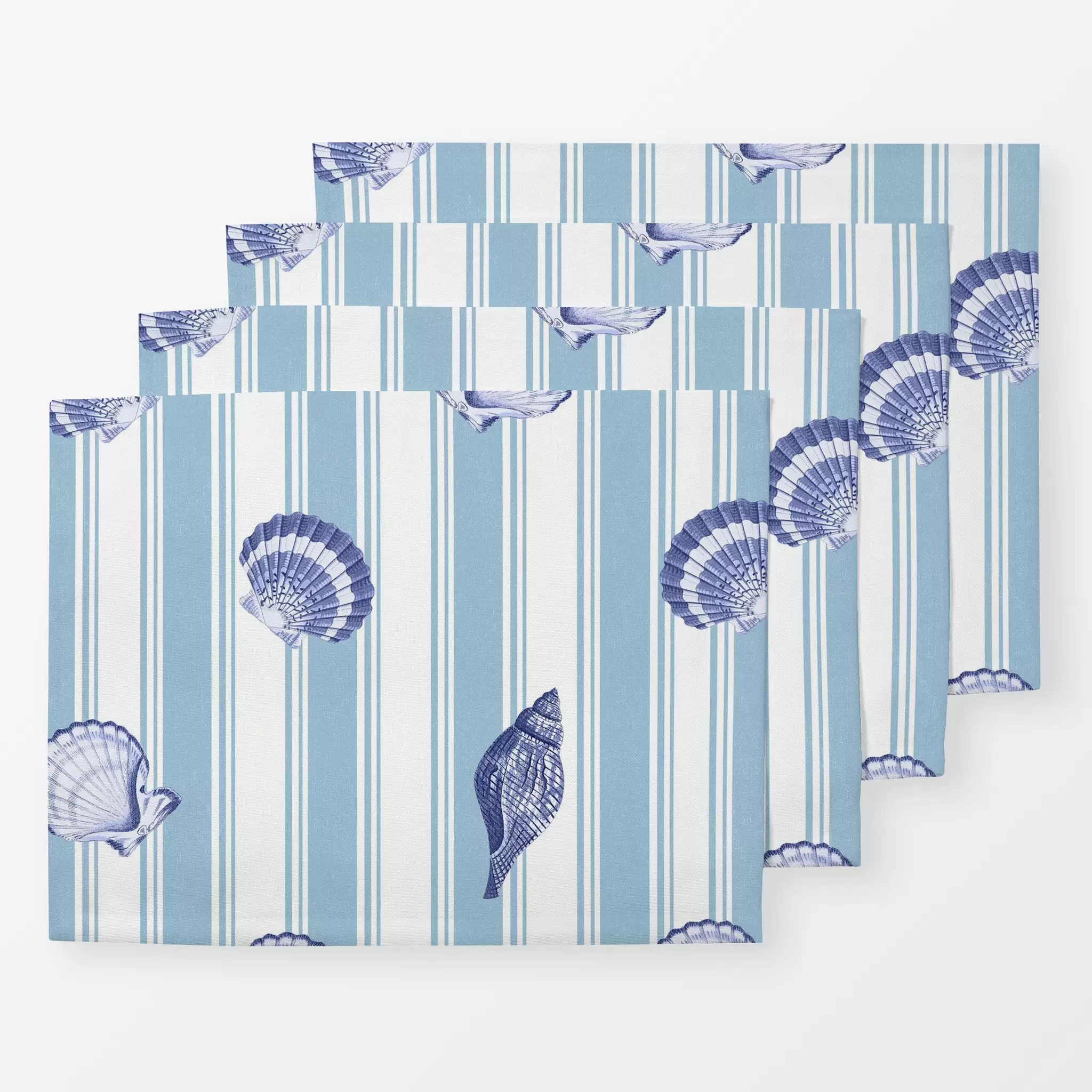 Tischset Preppy stripes and shells I Preppy stripes and shells I