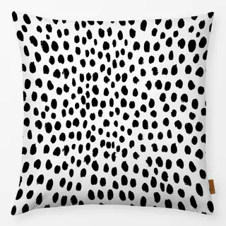 Kissen Dots Black White