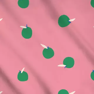 Meterware Äpfel grün & pink