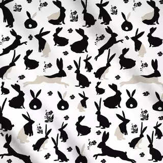 Meterware Osterhasen gefärbt Beige