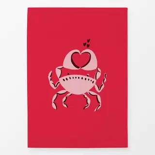 Geschirrtücher Love Crab rot