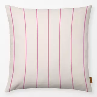 Kissen Streifen Beige Rosa