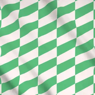 Meterware Raute Streifen Grün & Weiß