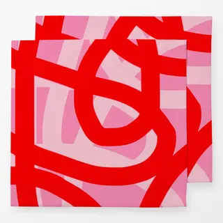 Servietten Happy Lines rot