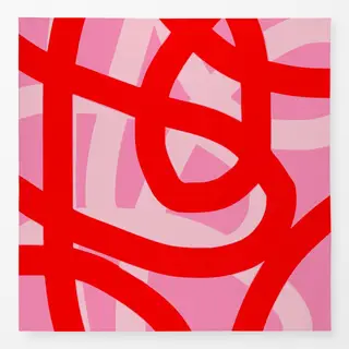 Tischdecke Happy Lines rot