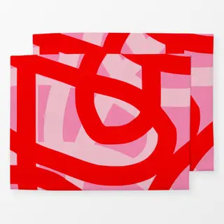 Tischset Happy Lines rot