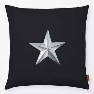 Kissen Silberner Stern anthrazit