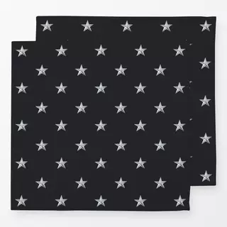 Servietten Silberner Stern anthrazit