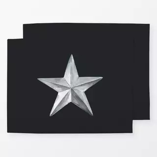 Tischset Silberner Stern anthrazit