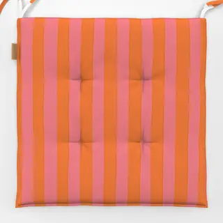 Sitzkissen Streifen Orange Rosa