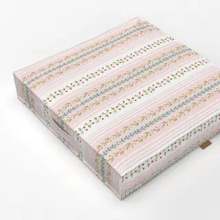 Bodenkissen Vintage Blüten Streifen