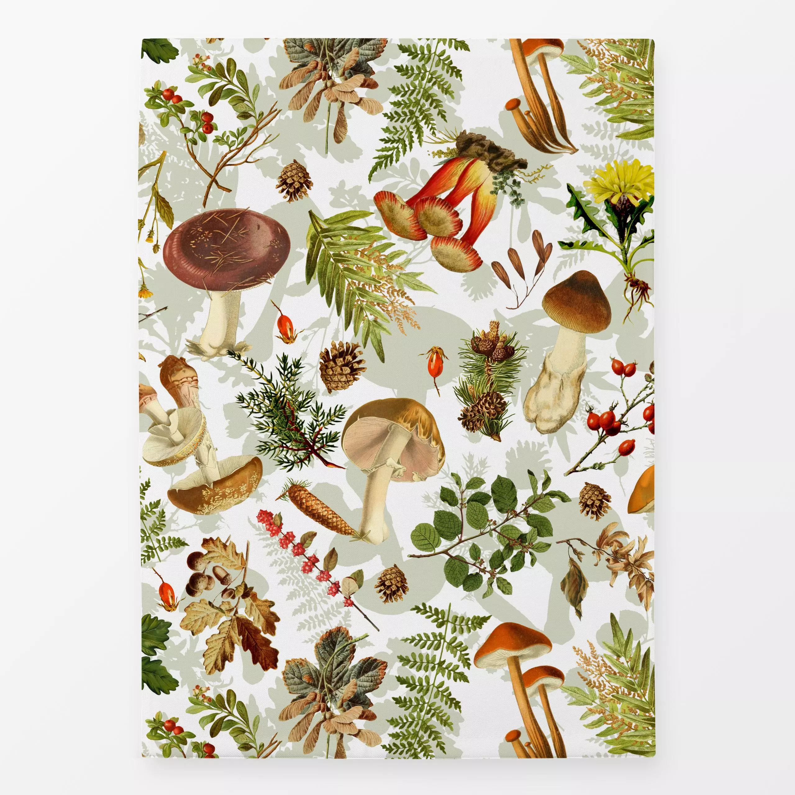 Geschirrtücher Herbst Wald - Blumen & Florales, Retro & Vintage - von „Uta Naumann"; boho, Muster, Wasserfarben, Blätter, Be...