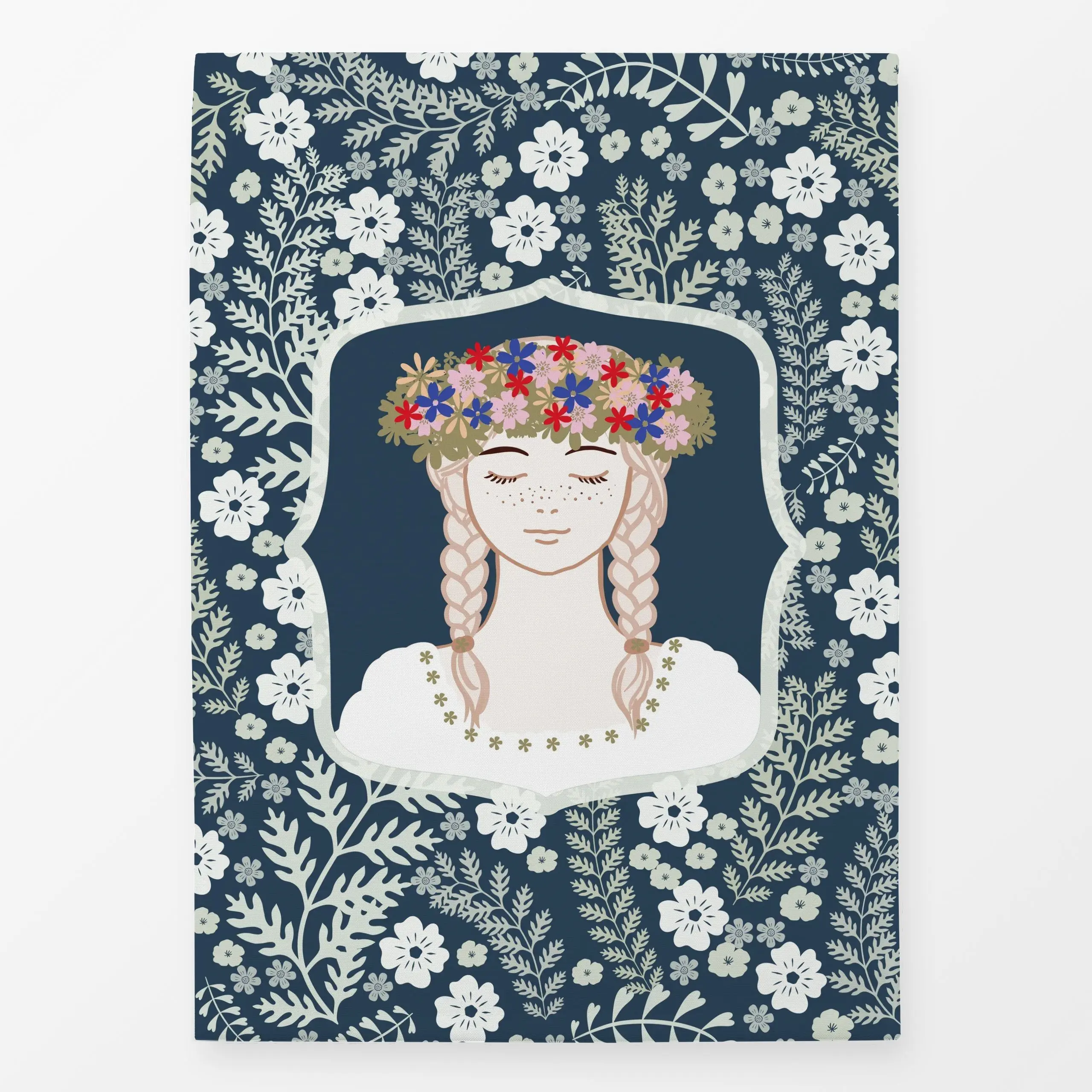 Geschirrtücher Sommertraum Midsommar Girl - Blumen & Florales, Symbole & Muster, Pflanzen & Botanik - von „Monika Strigel"; ...