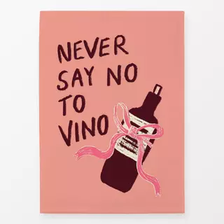 Geschirrtuch Never say no to vino