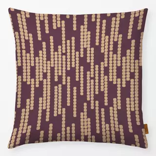 Kissen Punkte + streifen - Lila peach