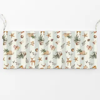 Bankauflage Cosy Weihnachtsmuster Streifen