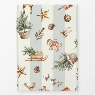 Geschirrtücher Cosy Weihnachtsmuster Streifen