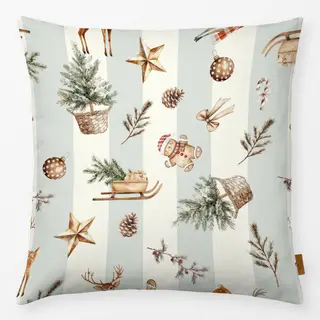 Kissen Cosy Weihnachtsmuster Streifen