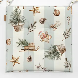 Sitzkissen Cosy Weihnachtsmuster Streifen