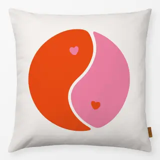 Kissen Yin Yang rosa orange