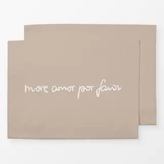 Tischset More Amor Por Favor beige