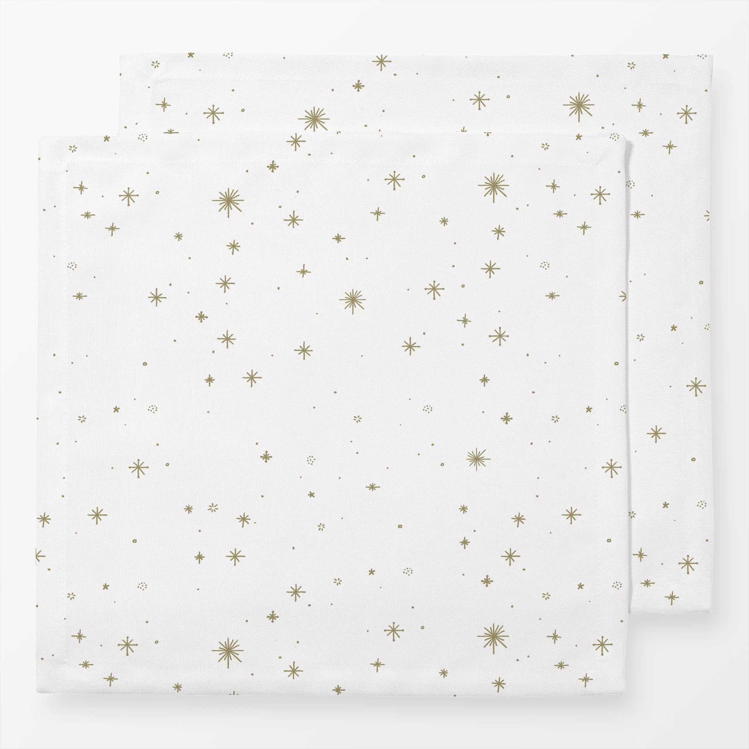 Servietten Sterne gold weiß - Weihnachten, Winter - von „Jana Driver"; Sterne, Weihnachten, Winter, gold, weihnachtlich, Wei...