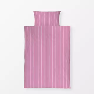 Bettwäsche Streifen Rosa Beige