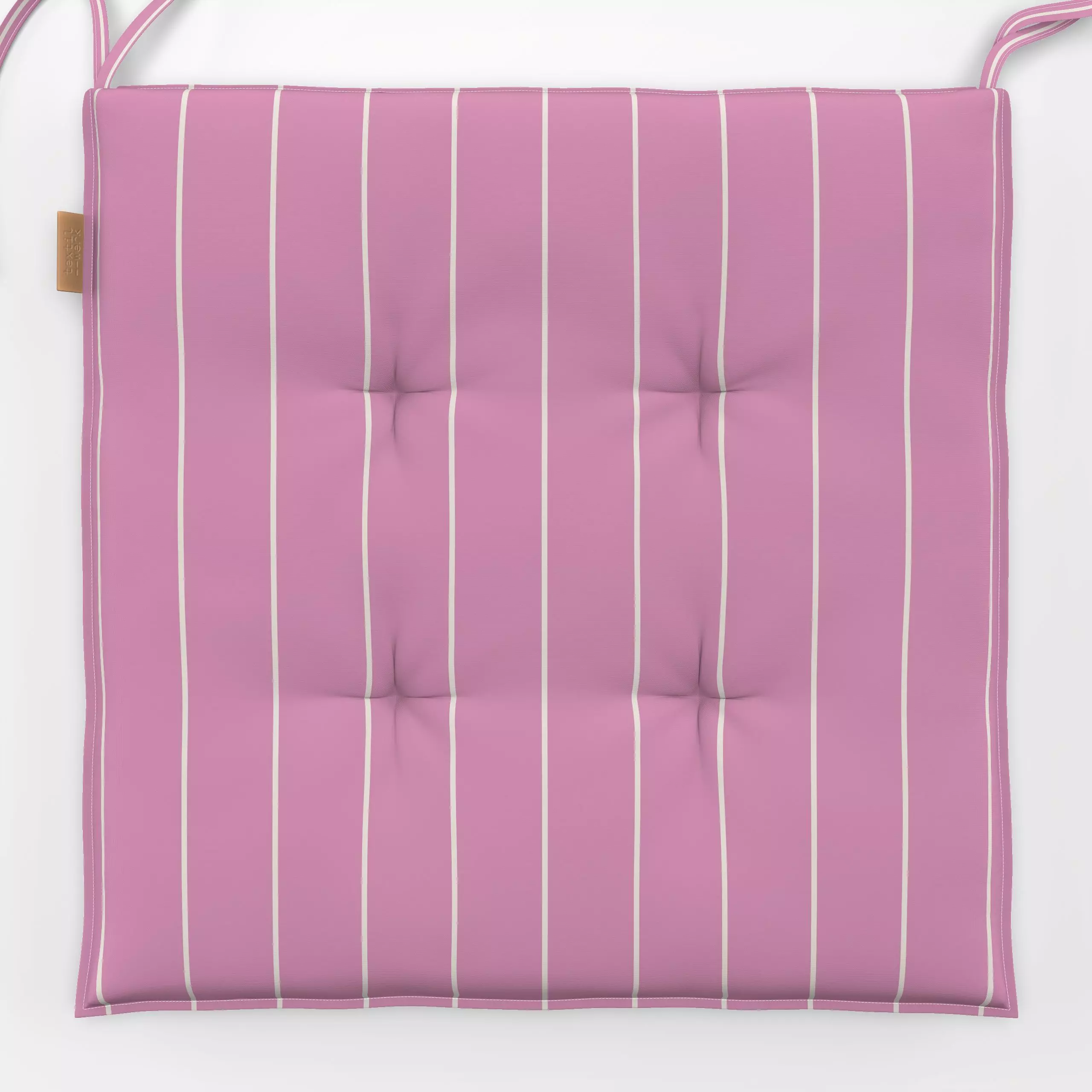 Sitzkissen Streifen Rosa Beige - Weihnachten, Symbole & Muster - von „Sophie Augustin Illustration"; Streifen, Weihnachten, ...