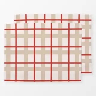 Tischset Christmas Plaid Cinnamon