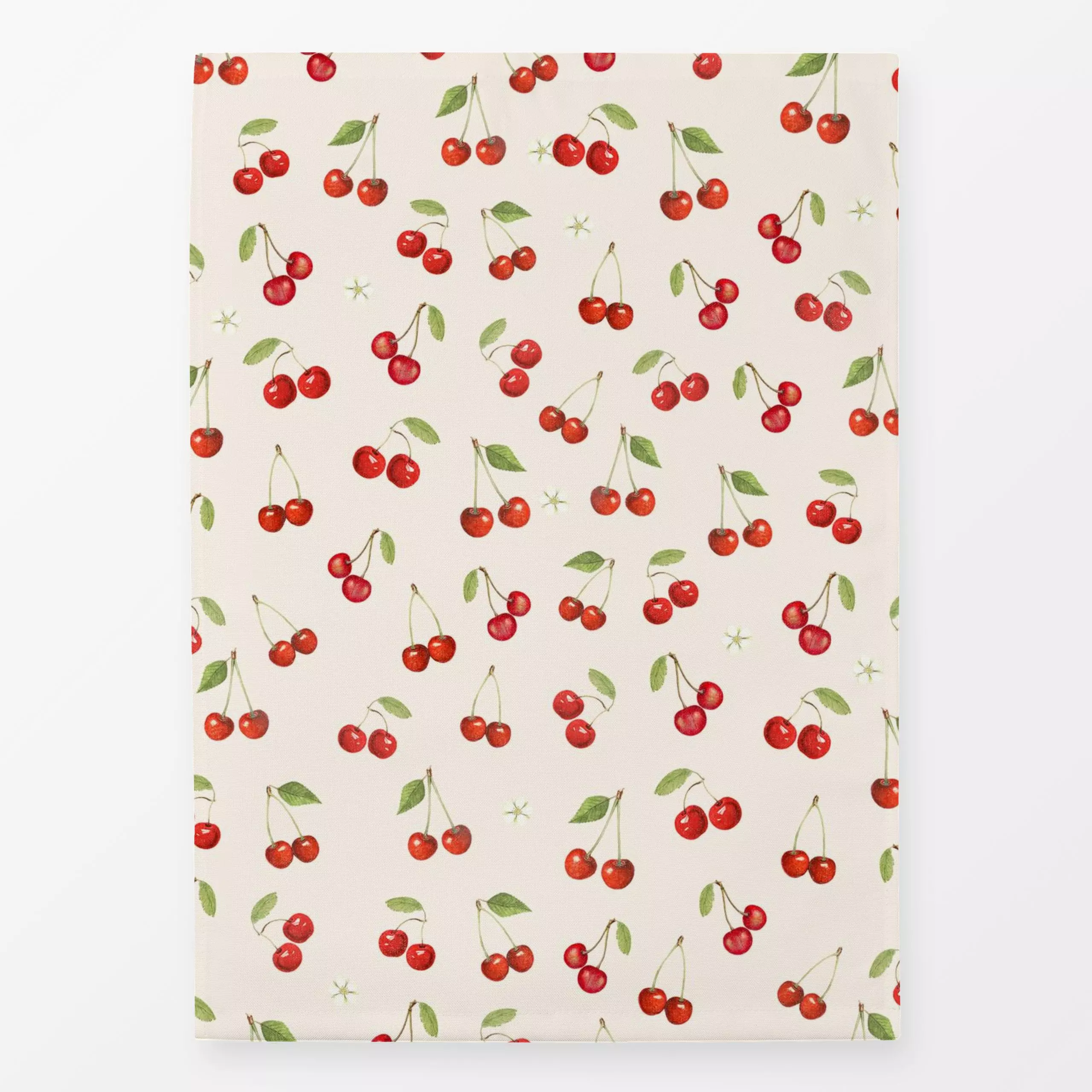Geschirrtücher Vintage preppy Cherries II - Frühling, Pflanzen & Botanik, Früchte - von „Bloomery Decor"; Kirschen, vintage,...