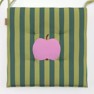 Sitzkissen Apfel auf Streifen