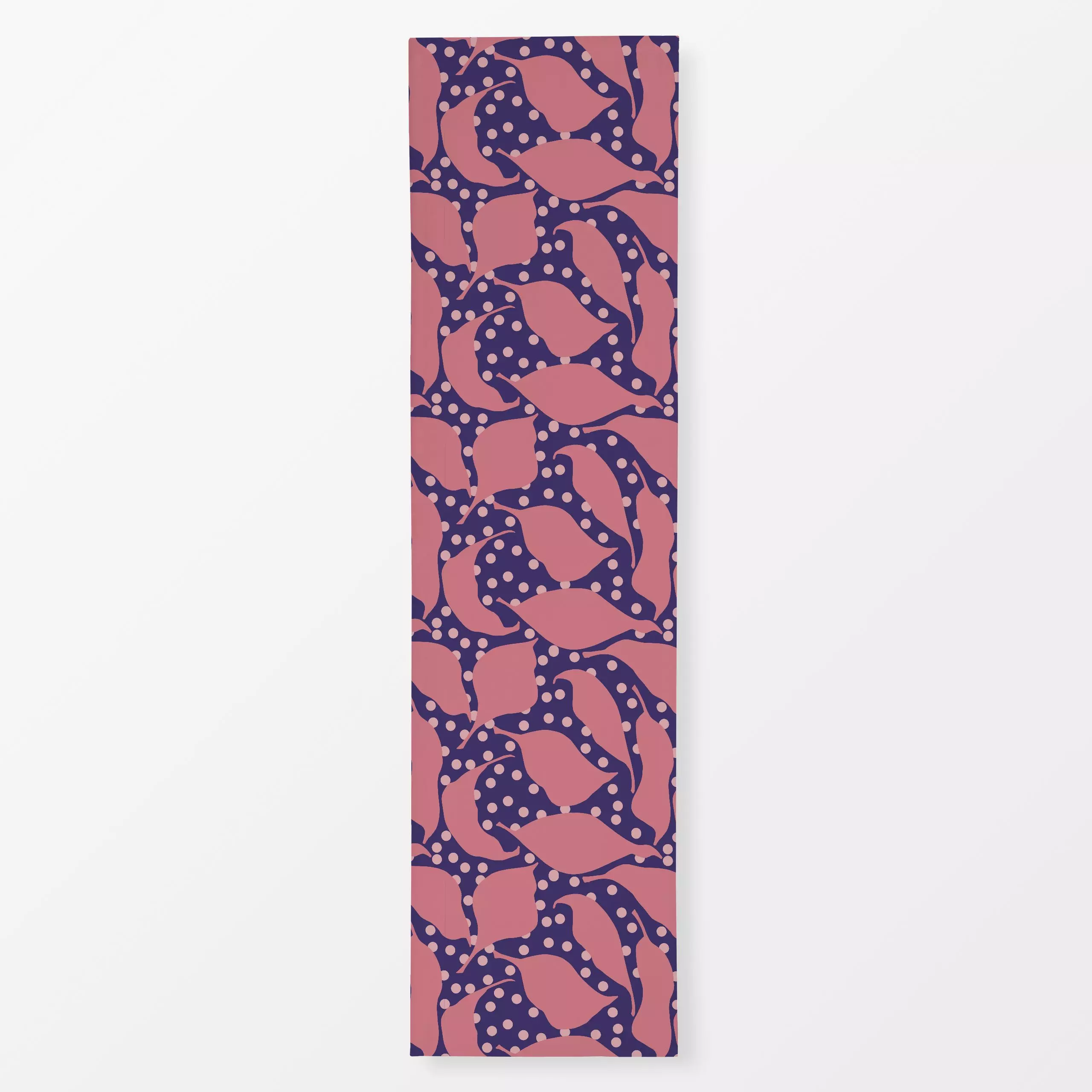 Tischläufer Blütenblätter auf Blau - Blumen & Florales, Herbst, Symbole & Muster - von „Andrea Liesert"; Blätter, organisch,...