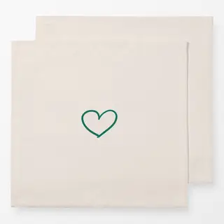 Servietten Little Heart Outline beige