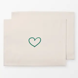 Tischset Little Heart Outline beige