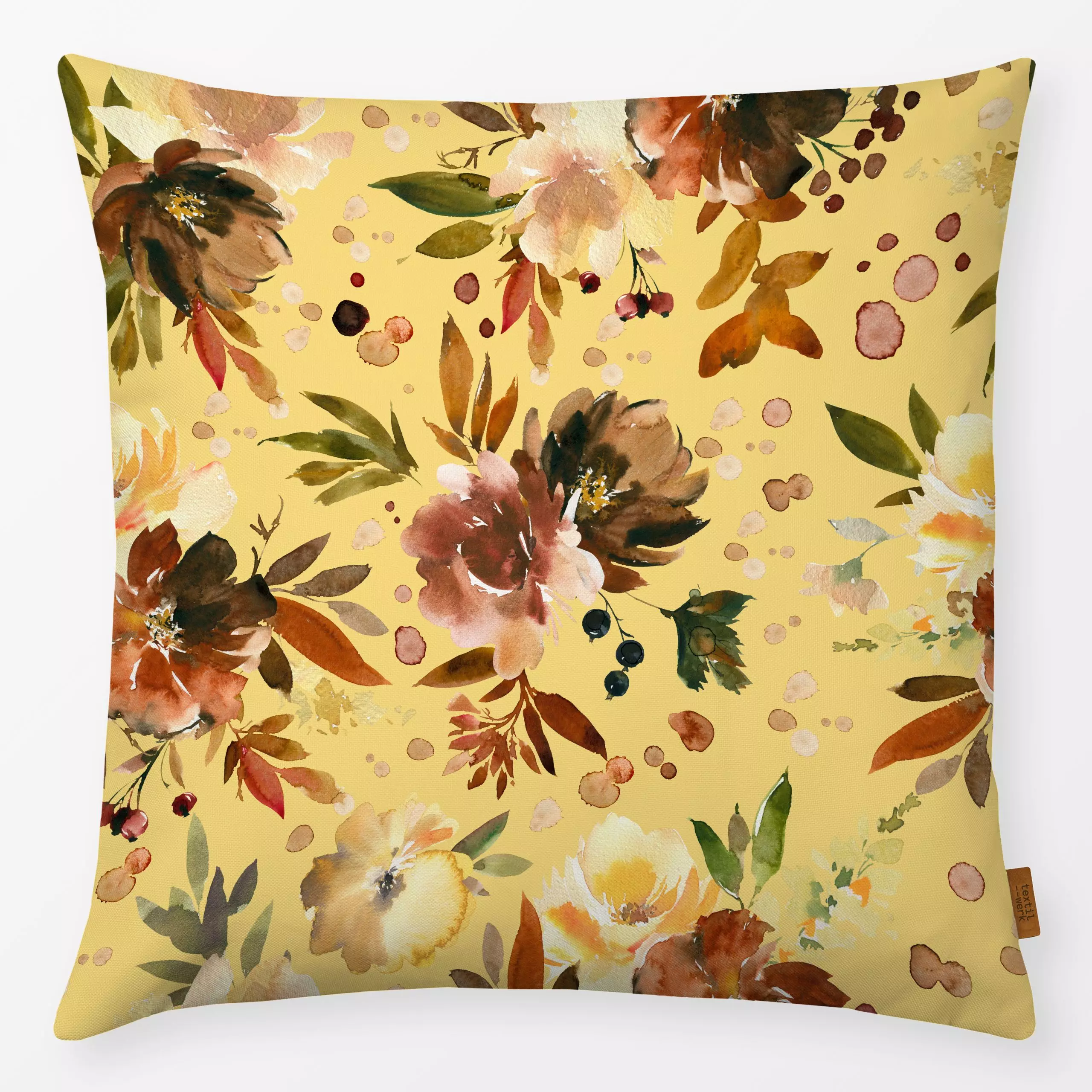 Kissen Spätsommer Garten - Blumen & Florales, Pflanzen & Botanik - von „Uta Naumann"; boho, Blumen, Garten, Sommerblumen, So...