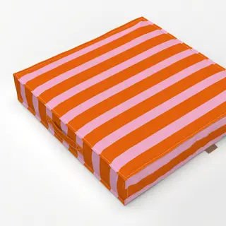 Bodenkissen Bold Tangerine Candy Stripes